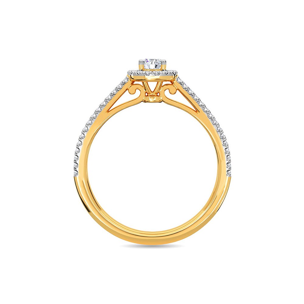 Solitaire Erina Ring Kisna White Gold Ring - الصورة 4