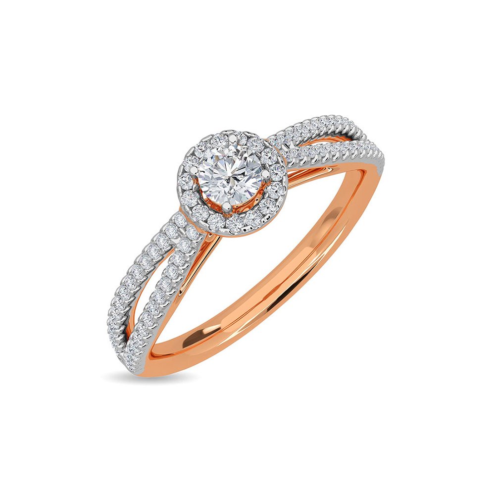 Solitaire Erina Ring Kisna White Gold Ring - الصورة 6