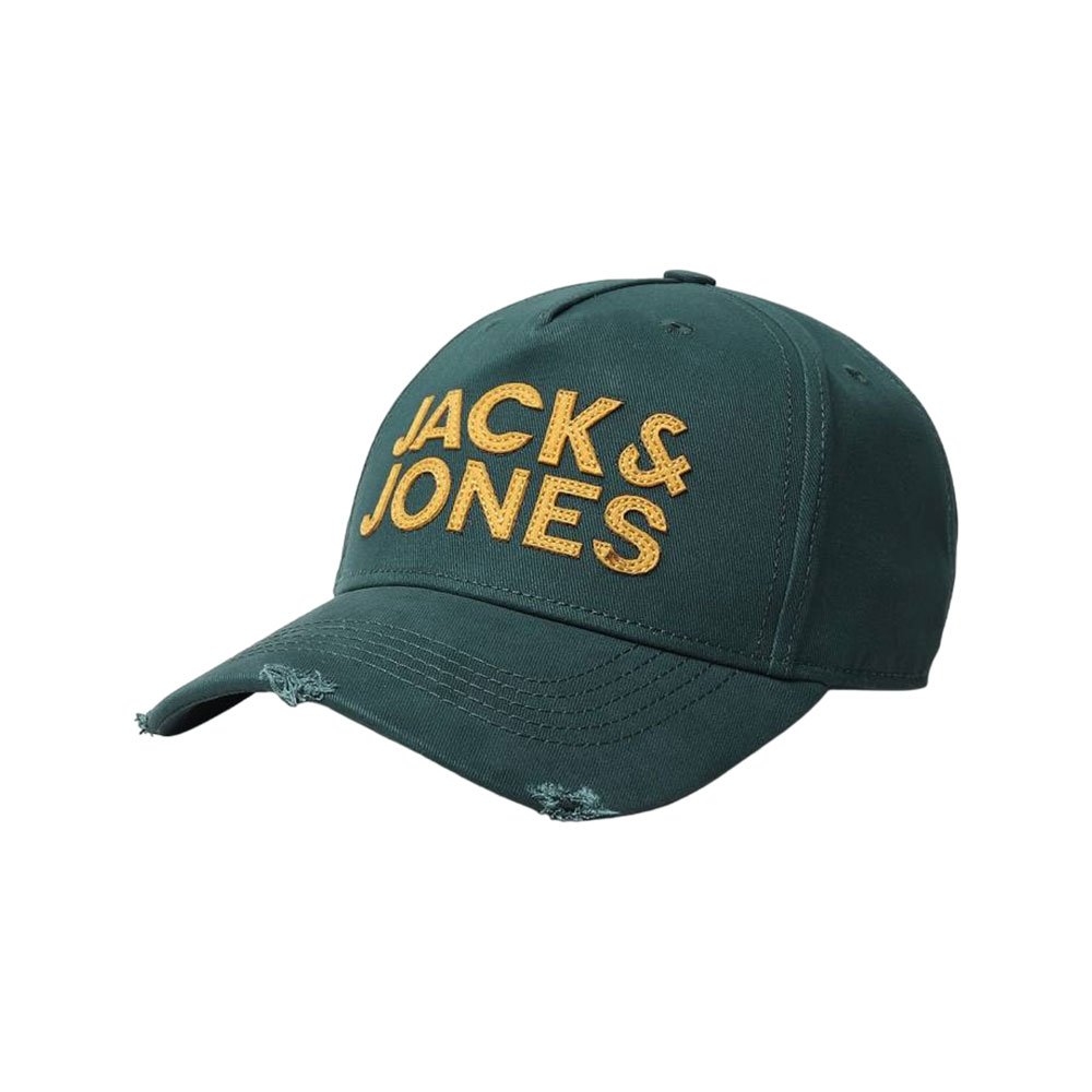 Jack & Jones Men Green & Yellow Embroidered Cap - الصورة 3