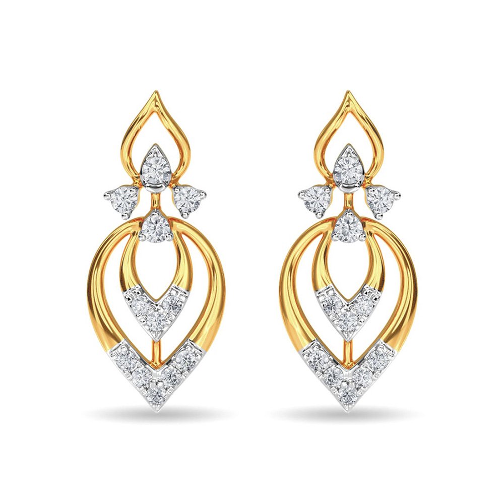 Diamond Stud Eulla Earring Rose Gold